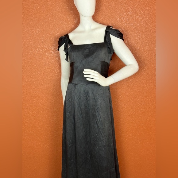 Maryam Torabi custom black maxi dress formal gown in soft fabric.  E48 - Picture 12 of 15